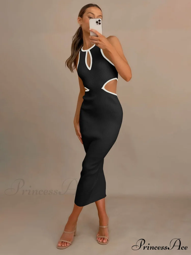 for Gown Figure-hugging Cutouts Midi Women - Image 2