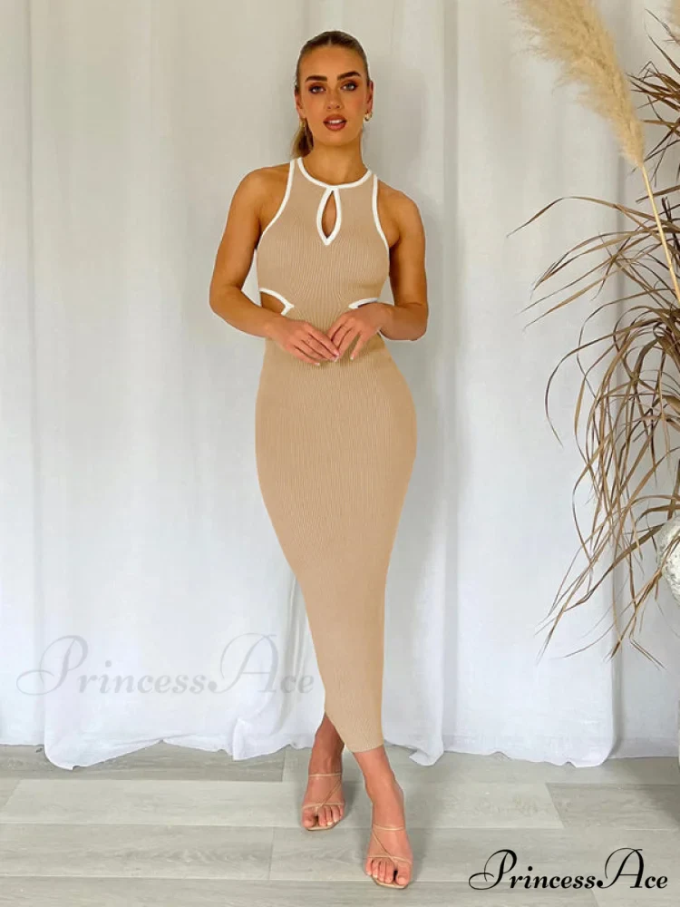 for Gown Figure-hugging Cutouts Midi Women - Image 7