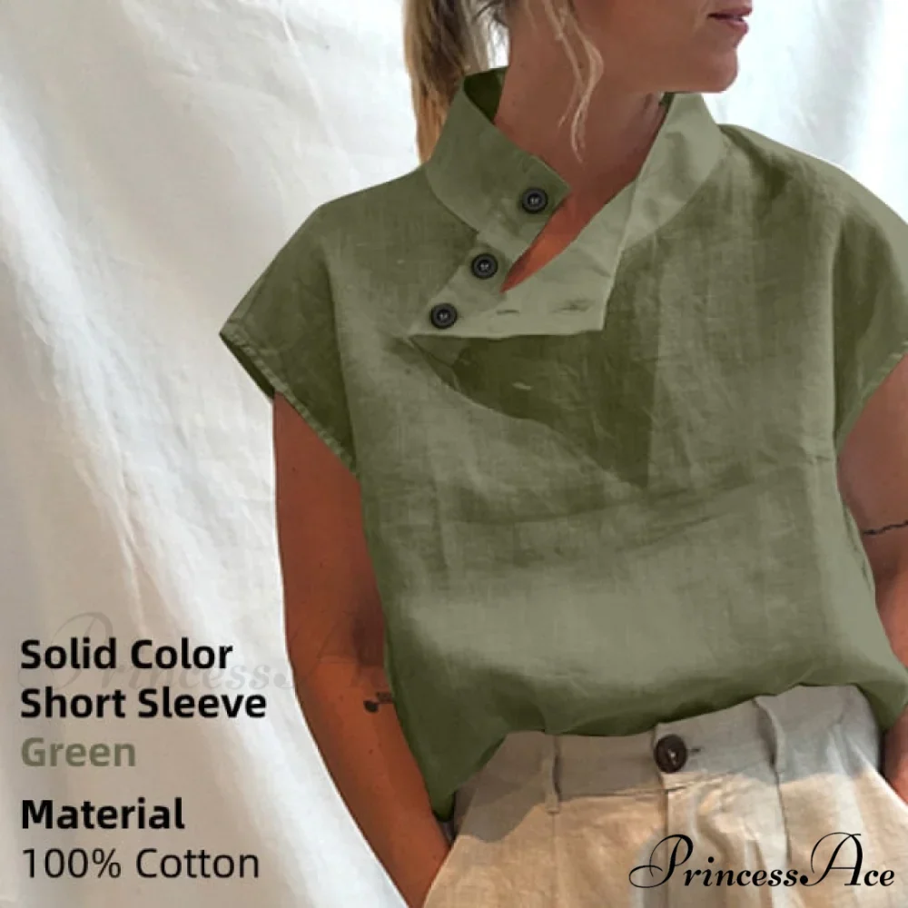 Solid Cotton Size Loose Blouses Stylish Plus Women Blusas Linen Arm Brief Tops Casual Tunic Warm-Season Femme - Image 11
