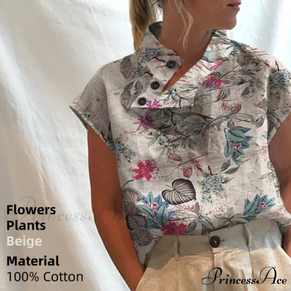 Solid Cotton Size Loose Blouses Stylish Plus Women Blusas Linen Arm Brief Tops Casual Tunic Warm-Season Femme - Image 12