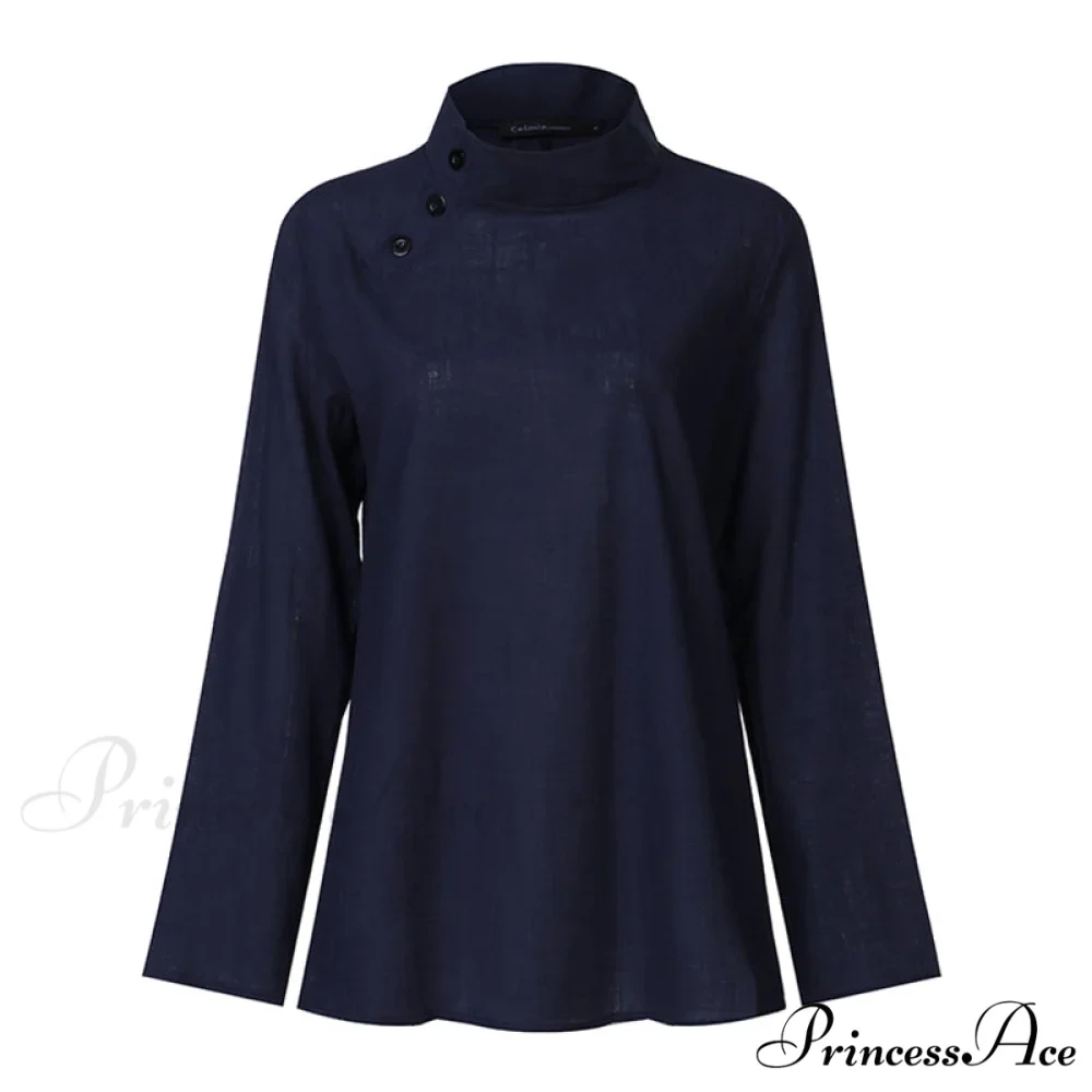 Solid Cotton Size Loose Blouses Stylish Plus Women Blusas Linen Arm Brief Tops Casual Tunic Warm-Season Femme - Image 17