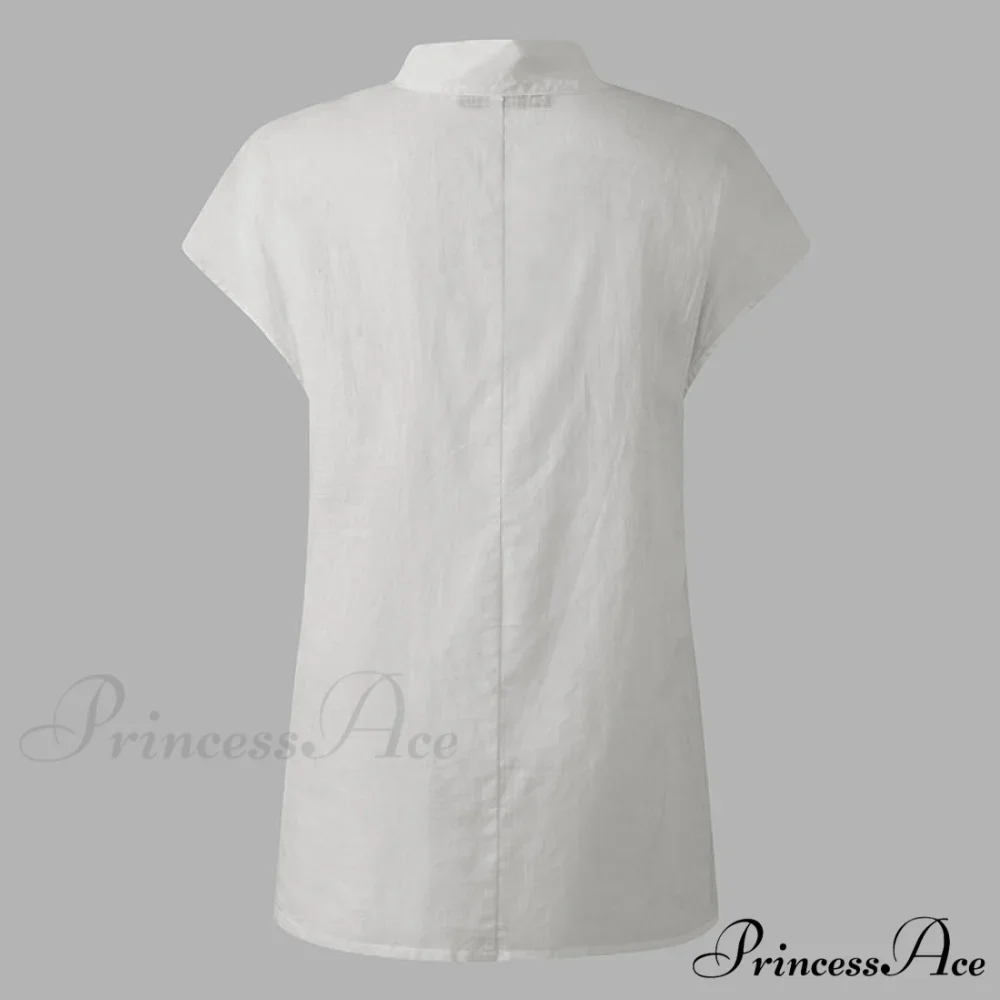 Solid Cotton Size Loose Blouses Stylish Plus Women Blusas Linen Arm Brief Tops Casual Tunic Warm-Season Femme - Image 21