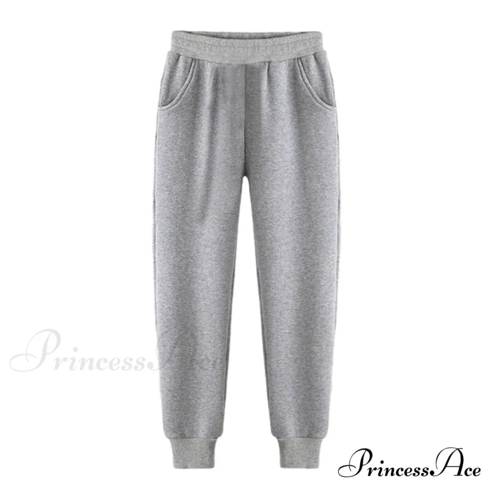 Pants Plus Fleece Casual Women Sweatshirt Couple Tracksuit Unisex Hoodies 2-Piece Size - Image 12
