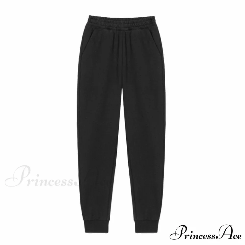 Pants Plus Fleece Casual Women Sweatshirt Couple Tracksuit Unisex Hoodies 2-Piece Size - Image 9