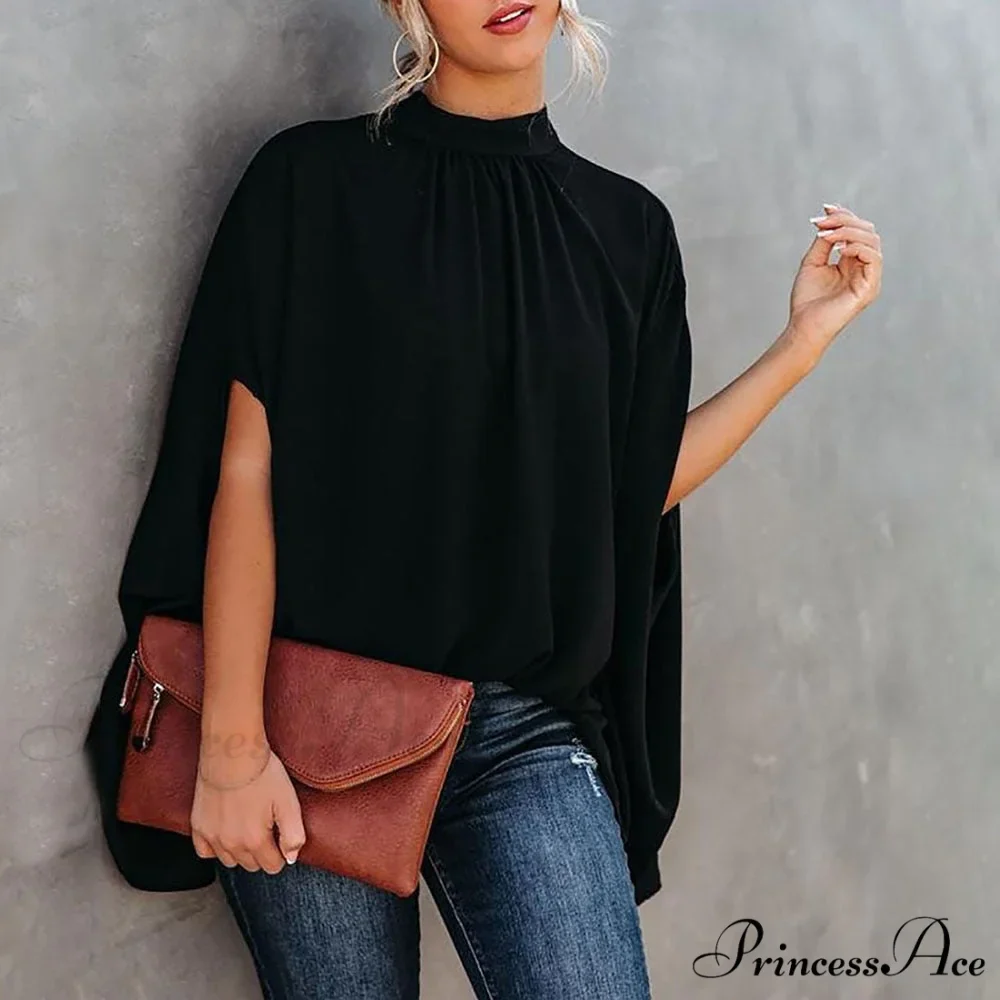 Blouse Loose Blouse Top Femme Arm Casual Design Women Warm-Season Fashion Brief Elegant - Image 14