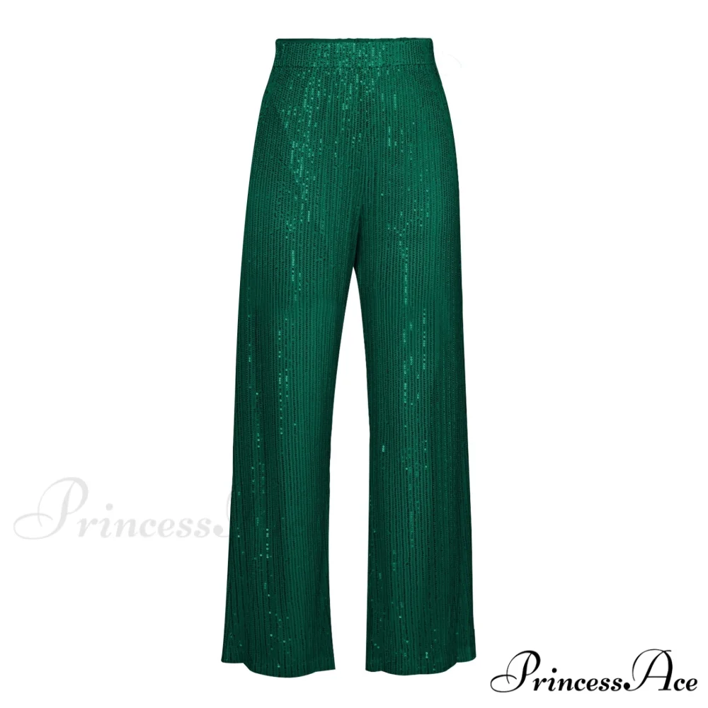 Top Sequin Blouse Sparkly and Pants Women Party Blouse Set Suit Two-Piece for - Outfit - Image 15