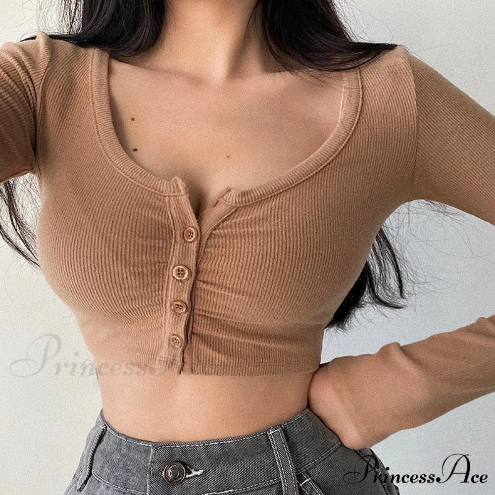 Cardigan V-neck Solid Arm Women's Long Slim Korean - Color - Image 3