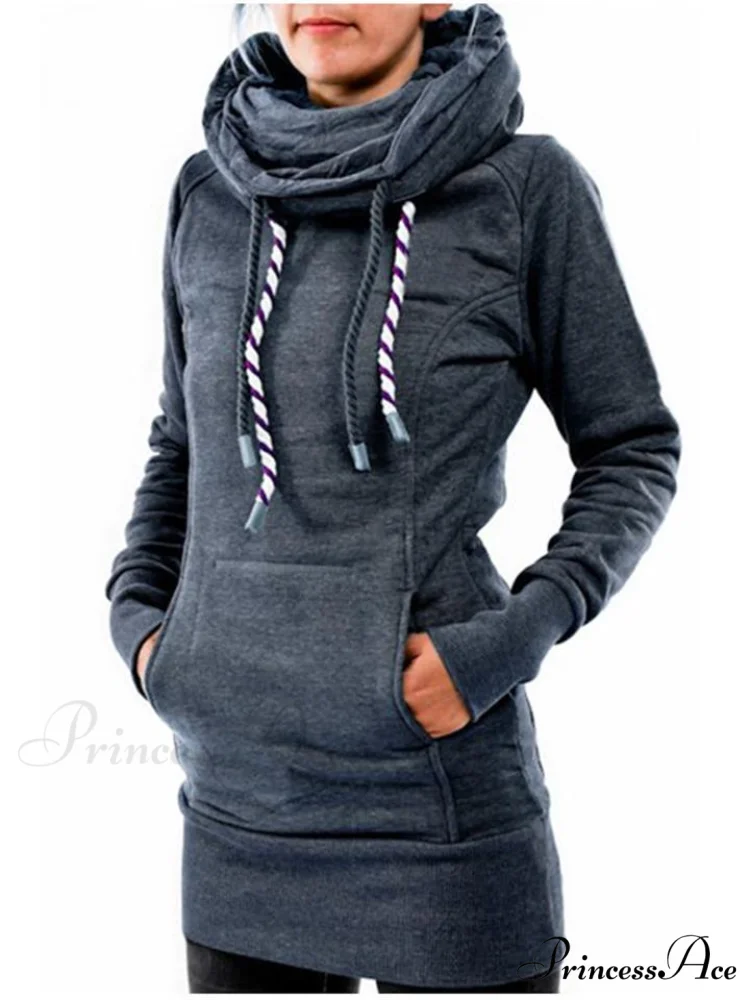 with and Front Hooded Pocket Fit Slim Sweatshirt Pullover Drawstring