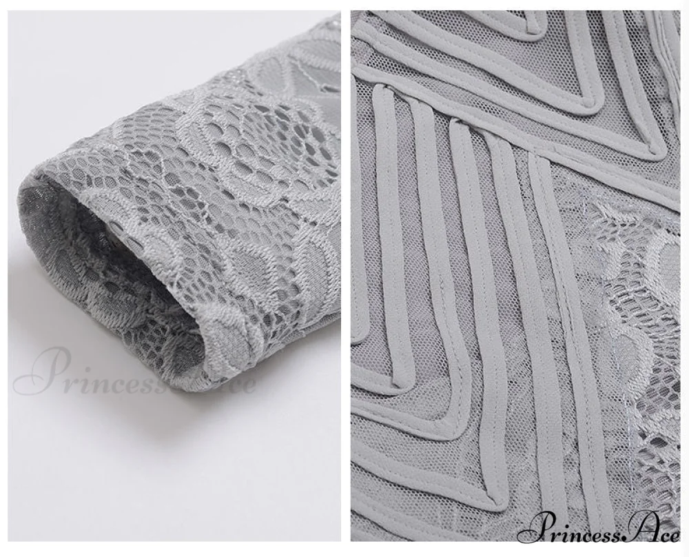 Lace Autumn/Winter Round Neck Long Arm Women's Mesh Slim Bottoming Blouse - Hollow Velvet Warm Plus Korean Shirt - Image 5
