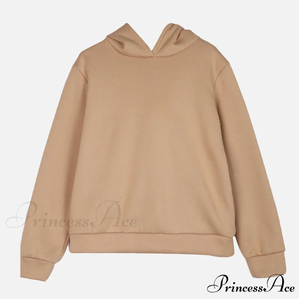 Elegant with Long Sweatshirt Women's Set and Hoodie Lace-Up Warm Pant Solid Detail - Image 7