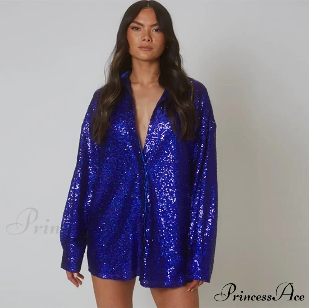 Spring Long Bright - - Streetwear by Red Blouse Silk Fit Casual Women Loose Fashion Arm BerryBetty - Image 6