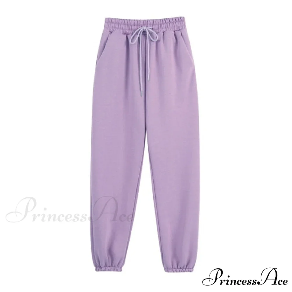 Set - Tracksuit - Hooded Pants Fleece Women's Color Solid Casual Sweatshirt Autumn/Winter and - Outfit - Image 3