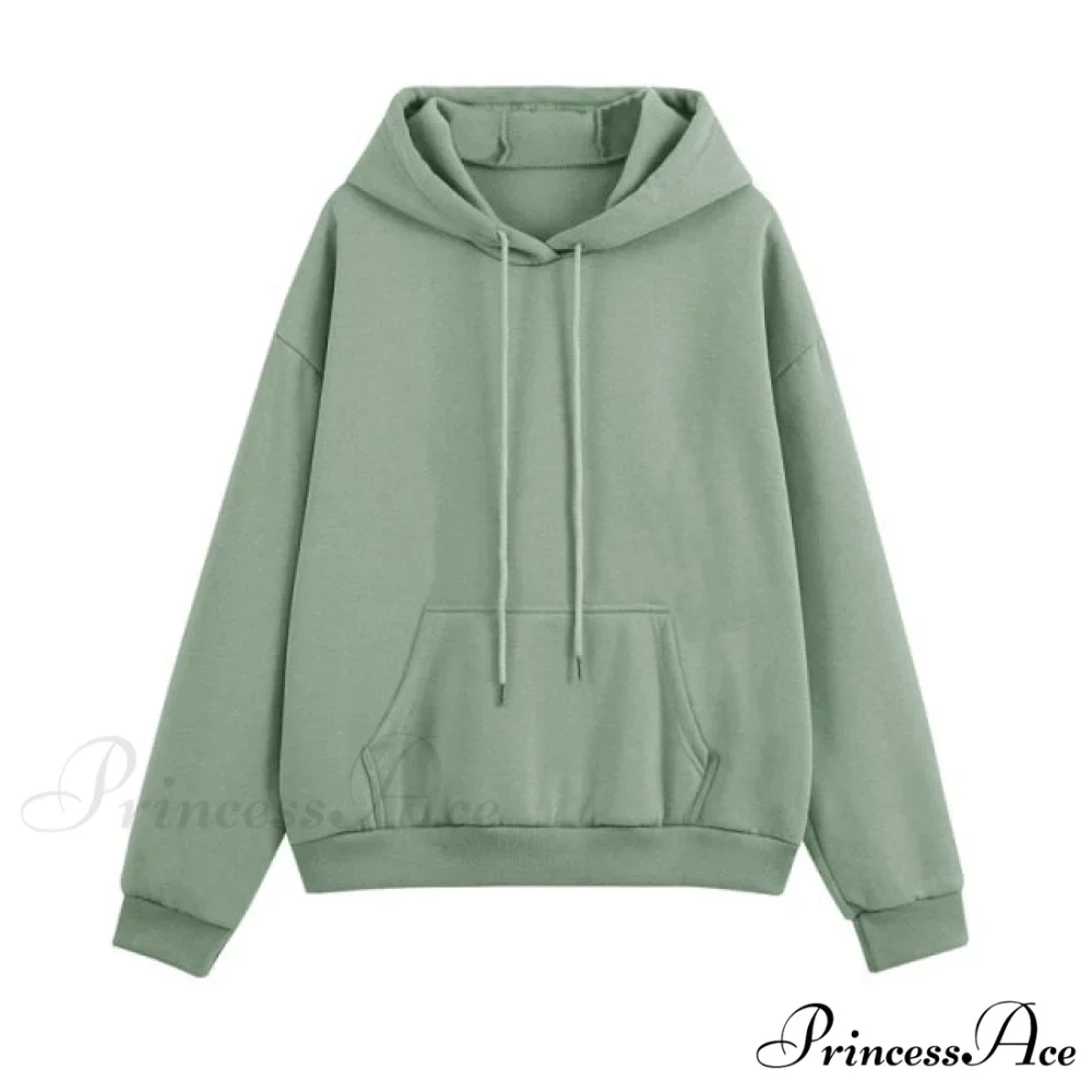 Set - Tracksuit - Hooded Pants Fleece Women's Color Solid Casual Sweatshirt Autumn/Winter and - Outfit - Image 7