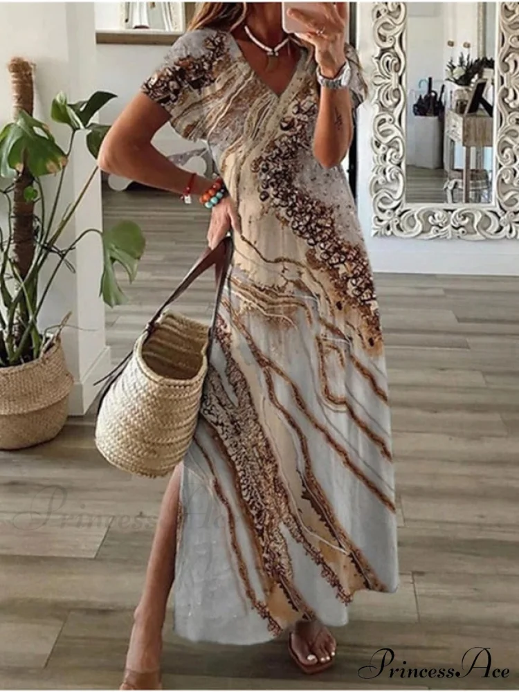 Brief Navy Gown M Fashion Design Black Warm-Season T Abstract Gown Blouse Arm Casual 2024 Full-Length Blue L Red Spring XL S XXL