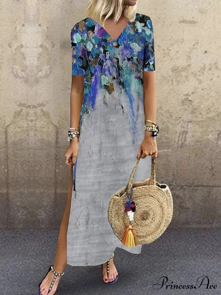 Brief Navy Gown M Fashion Design Black Warm-Season T Abstract Gown Blouse Arm Casual 2024 Full-Length Blue L Red Spring XL S XXL - Image 6