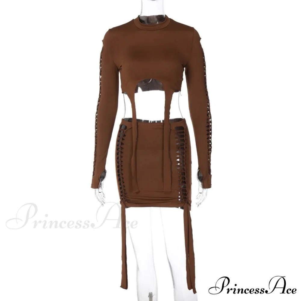 Fashion Skirt Autumn Women's 2024 Brief Long-Sleeved and Blouse Suit - Image 4