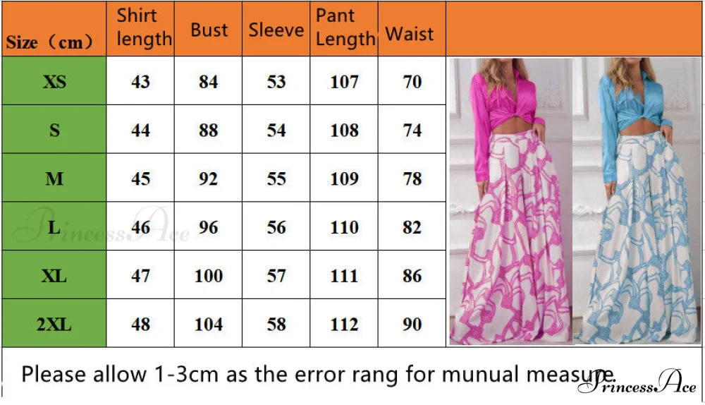 2024 Design Mid Warm-Season Autumn Wide Piece Suit Sets Arm Women's Flowered Two Blouse Casual Leg Pant 2pcs Set - Image 4