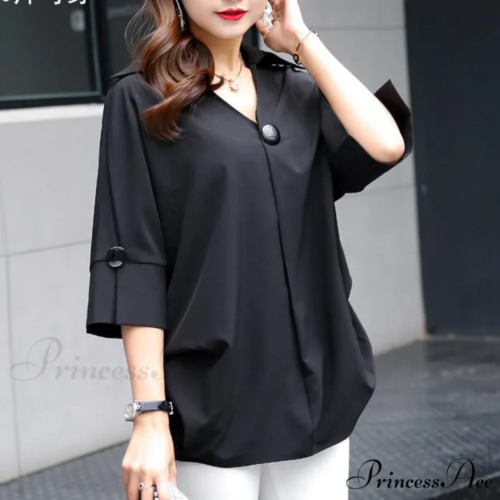 Warm-Season Tee Plus Chiffon Size Women's Top - Image 4