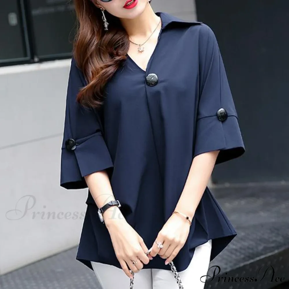 Warm-Season Tee Plus Chiffon Size Women's Top - Image 7