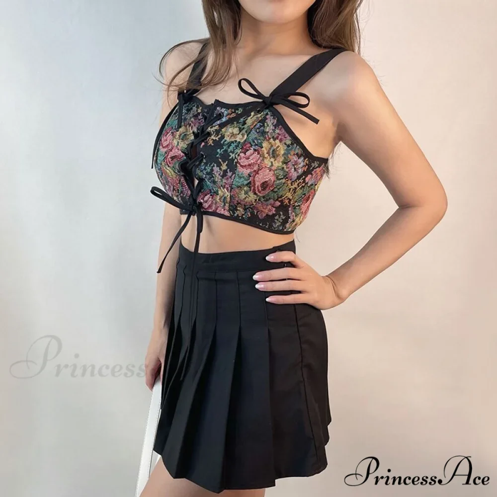 Blouse High Flowered Street Halter Vintage Top Design Women Designer for - Party Corset - Clubwear - Image 13