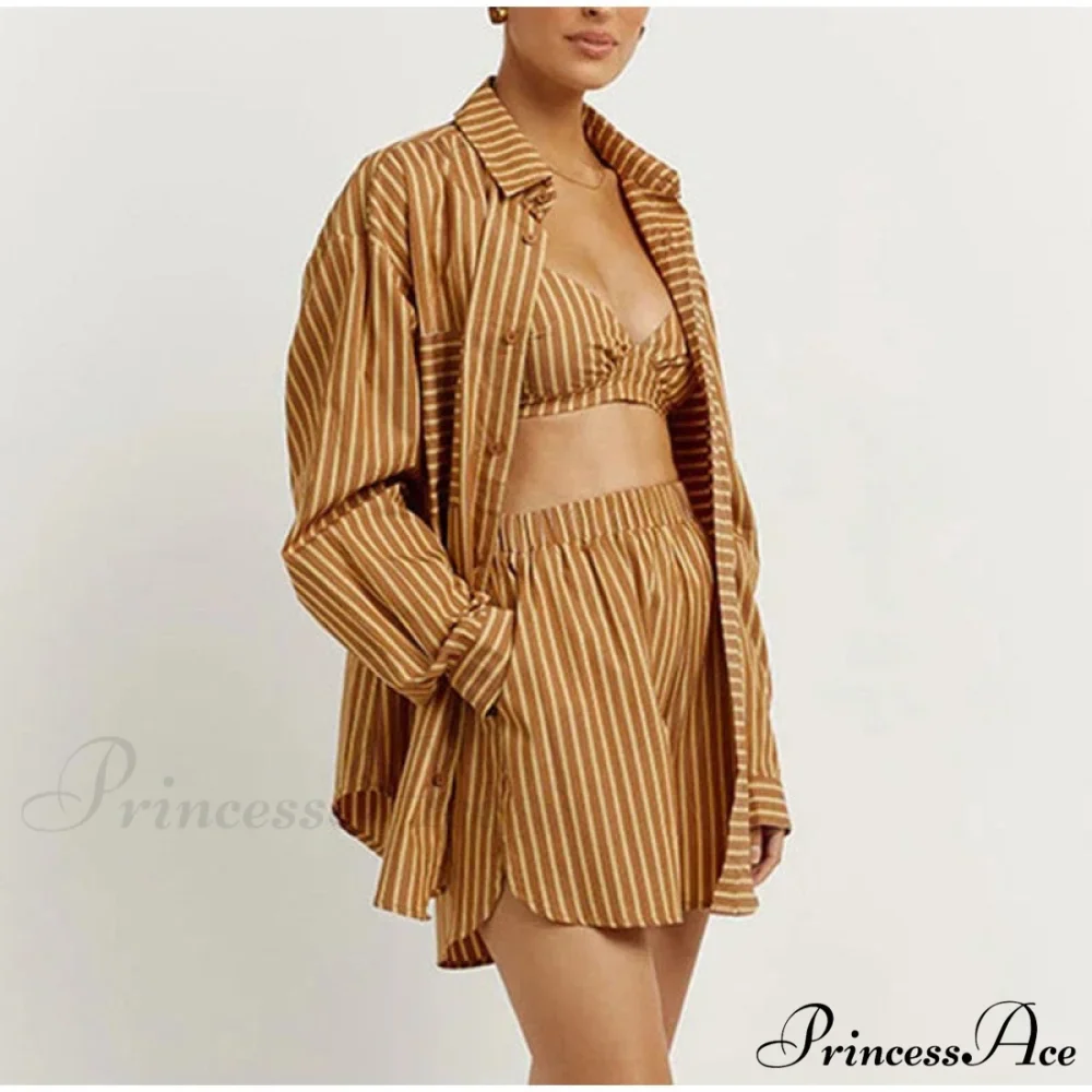 Blouse Outfits With Clothing Pieces Blouses Two Fashion Warm-Season Mini Tracksuits Women Cotton Sets Shorts Fashion - Image 5