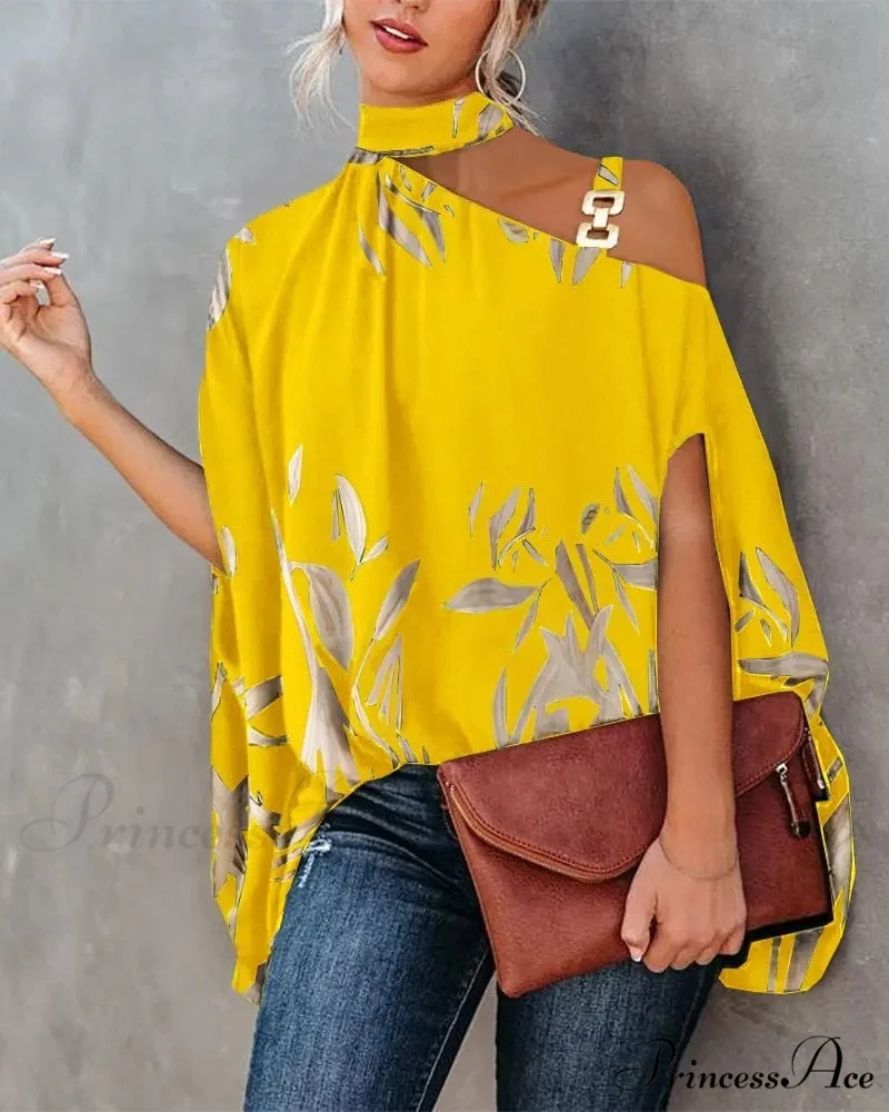 Out Warm-Season Youth Metal Patchwork Top Blouse Halter Brief Casual Design Hollow Arm New - Image 2