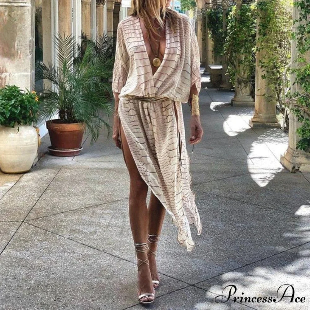 Loose Warm-Season Clothing Tops Veil Design Long Brief Women Striped Arm Casual Blouse Coastal Fashion Streetwear - Image 4