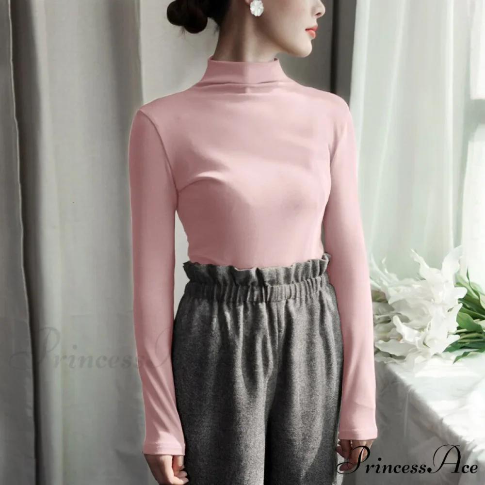 Long Harajuku Arm Turtleneck Women Spring Black T-Shirt Bottoming Autumn Shirts Tee 90s Korean Slim White Solid Tops - Image 17