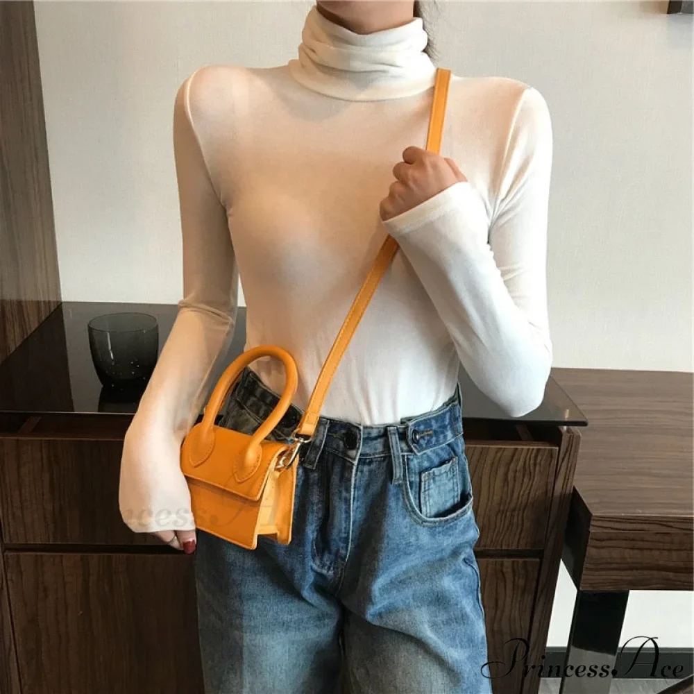 Long Harajuku Arm Turtleneck Women Spring Black T-Shirt Bottoming Autumn Shirts Tee 90s Korean Slim White Solid Tops - Image 5