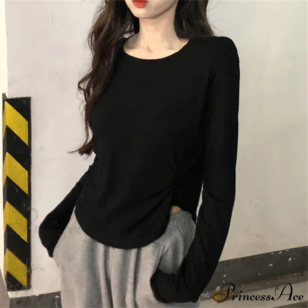 Neckline Shirts White Turn Casual Office Ladies for Arm Slim Long Blouse 2024 Fashion Women Korean T Down Tee Top - Image 6
