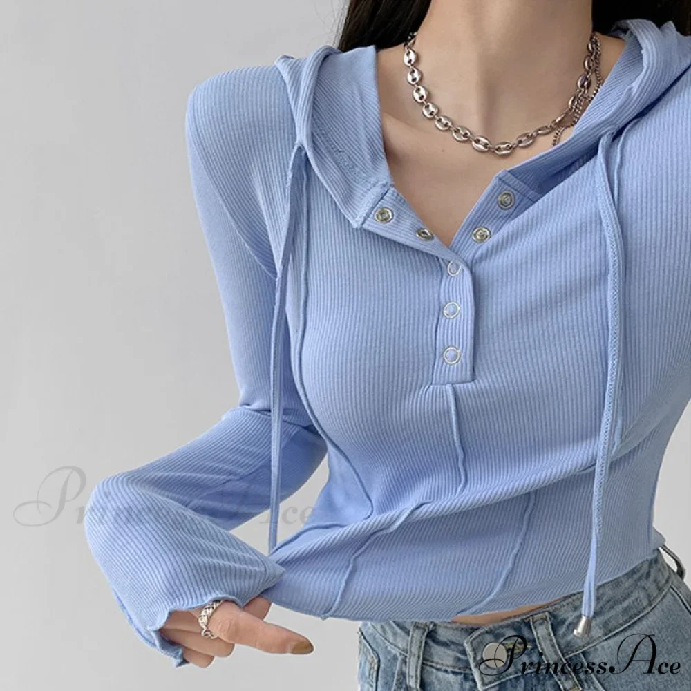 for Tees Hooded Tshirts Sweatshirt Long - Casual Tops Clothes Arm Woman Ropa Crop Y2k - Fashion Women Korean 2024 Mujer - Image 6