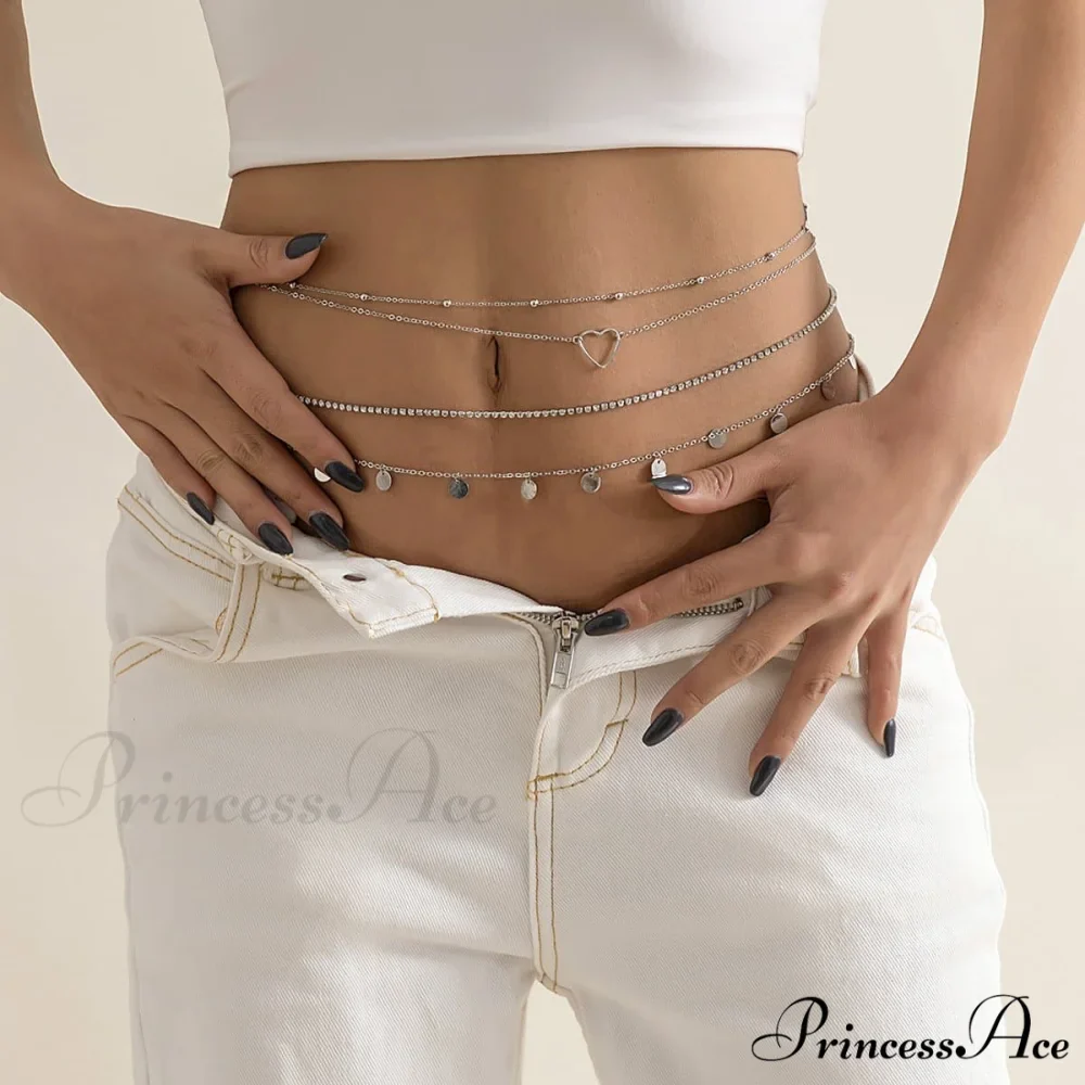 Set Heart Waist Chain of - Rhinestone 4