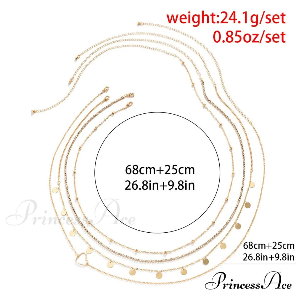 Set Heart Waist Chain of - Rhinestone 4 - Image 3
