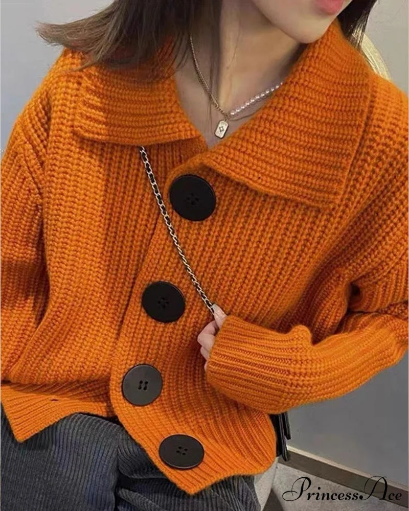 Buttoned Knit Cardigan - Image 4