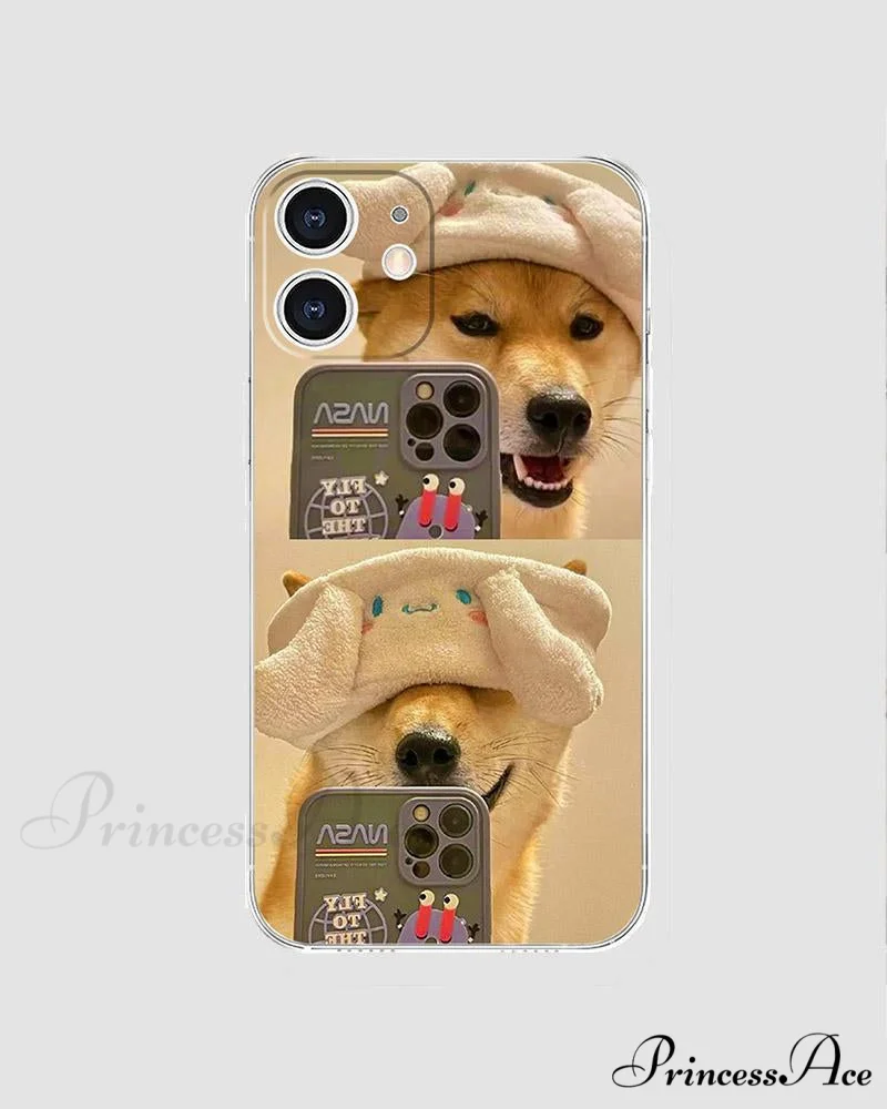 Selfie with Shiba Inu iPhone Case Design