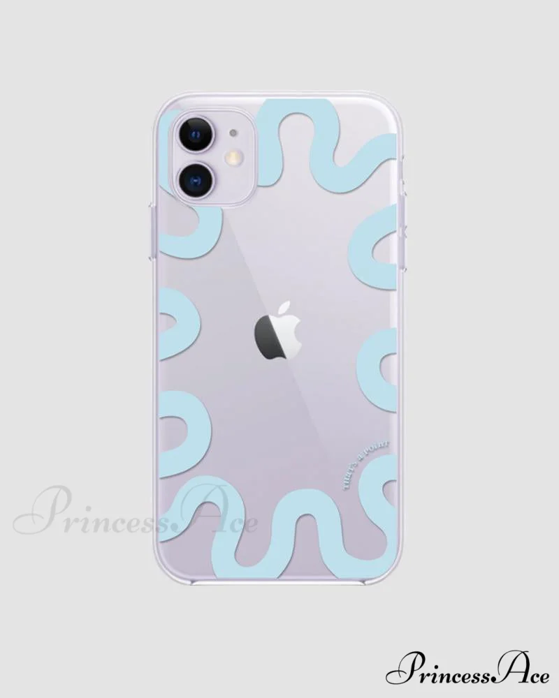 Squiggle iPhone Blue Case