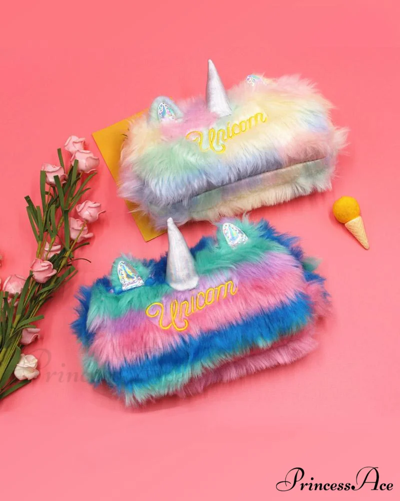 Case with Unicorn Pencil Fluff