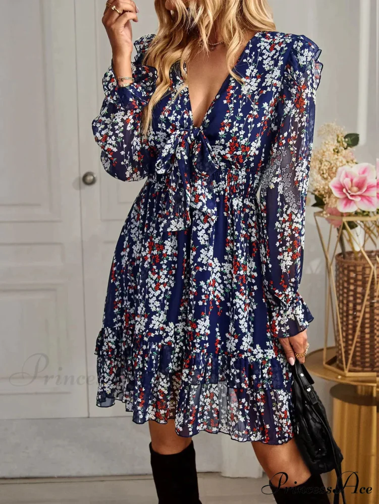 Long Sexy Arm Patterned Dress