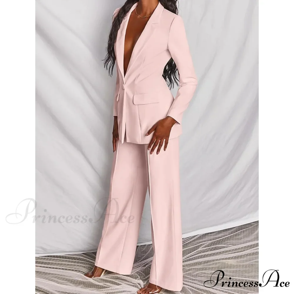 Women's Regular Pocket Coat Formal Fashion Suit