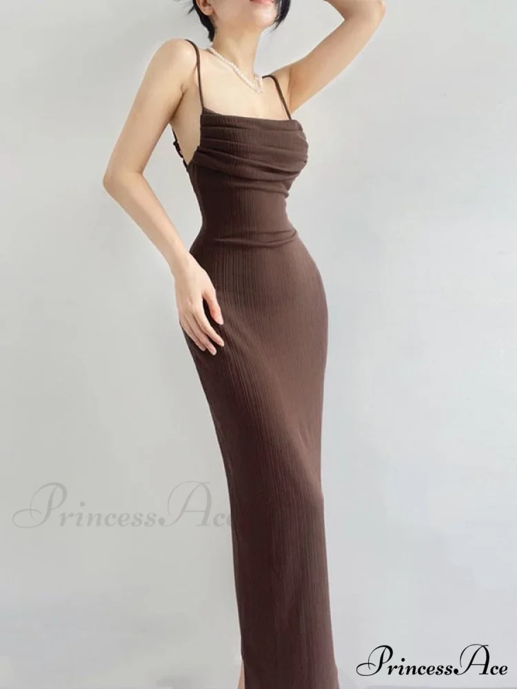 Black Backless Bodycon Dress