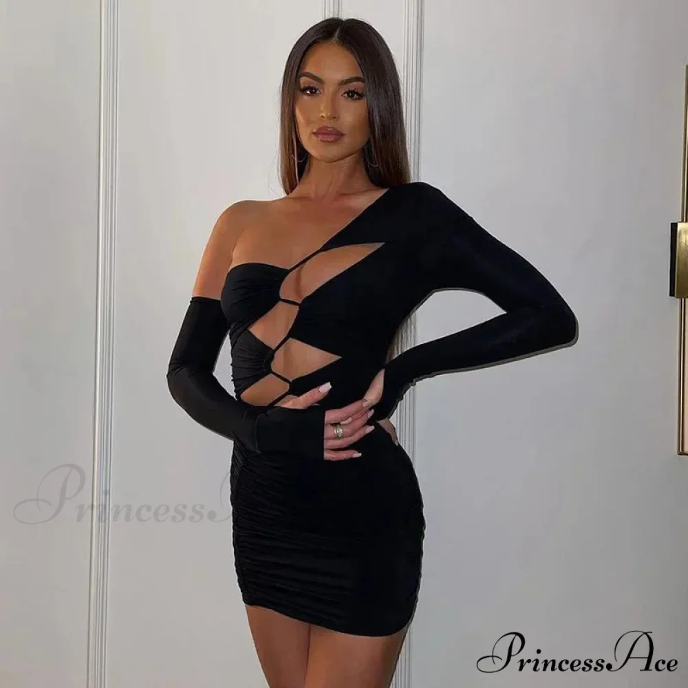 Fashion Cut Out Bandage Club Bodycon Mini Dress - Image 2