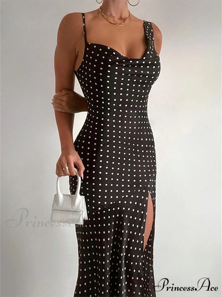 Swinging Neck Straps Maxi Dress - Image 3