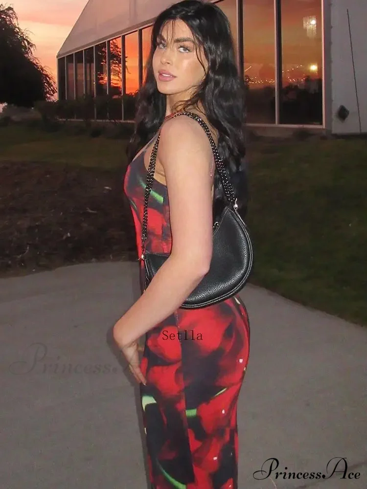 Floral Print Sleeveless Maxi Dress - Image 6