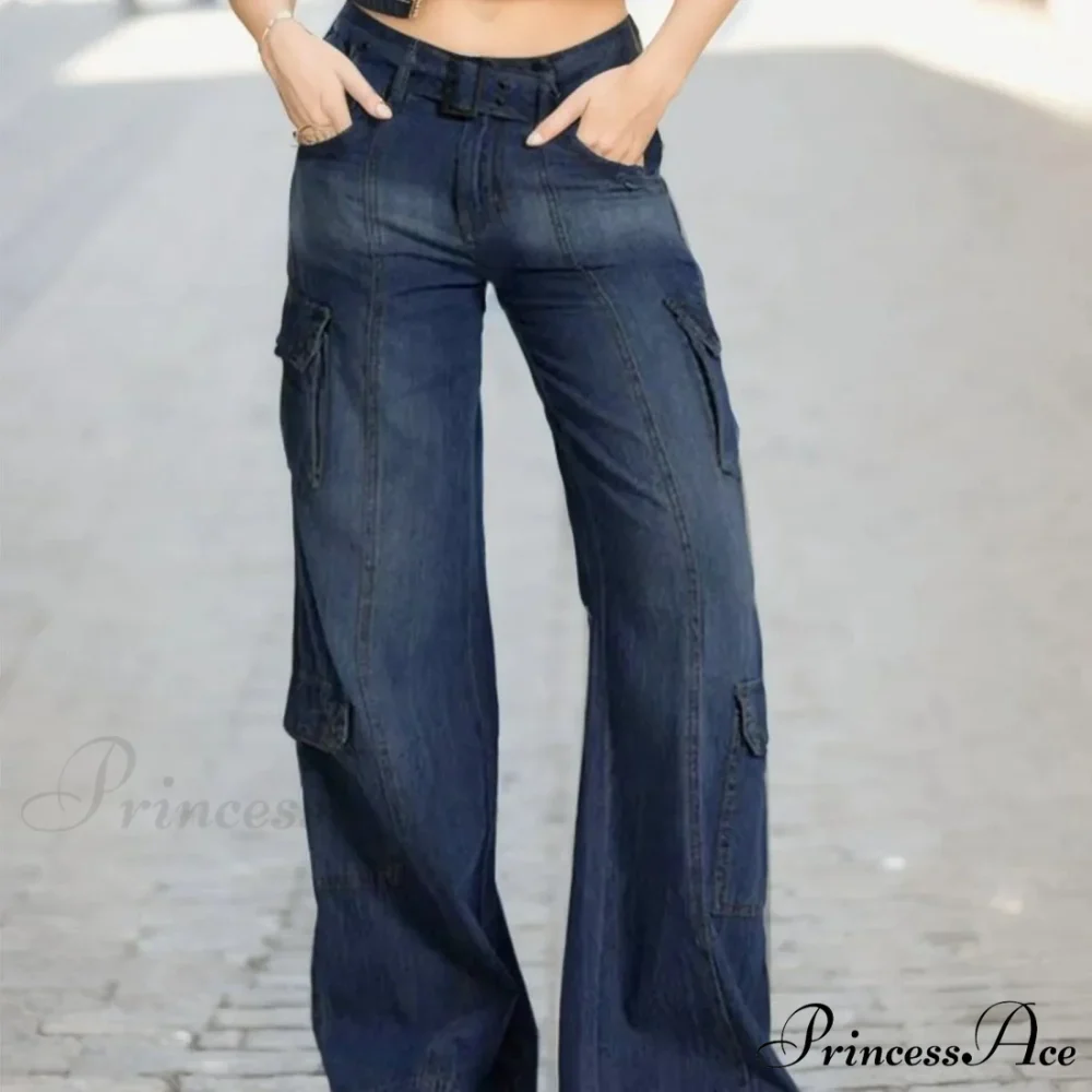 Waist Striped Skinny Vintage Retro Jeans