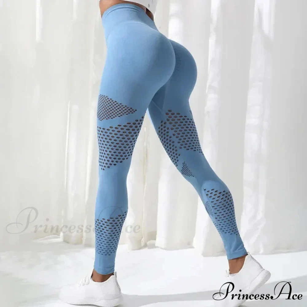 Hollow Stripe Gym Yoga Sports Female Clothing Legging - Image 5