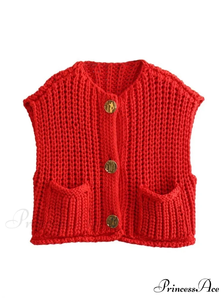 Cozy Knitted Casual Loose Single-breasted Comfortable Autumnal Fashionable Sweater