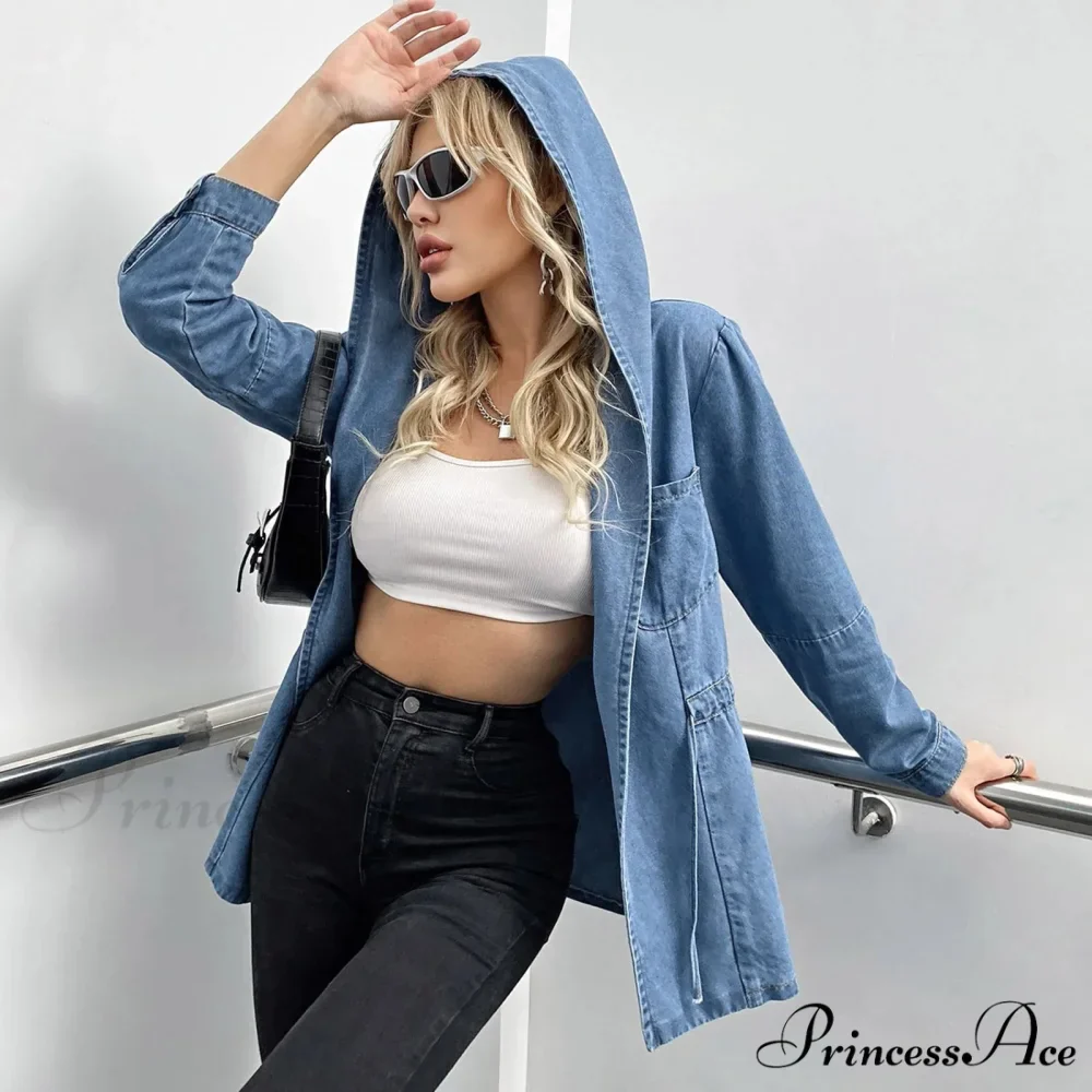 Hooded 2024 Autumn Winter Lapel Loose Open Front Chic Stylish Elegant Fashionable Versatile Short Women's Jacket