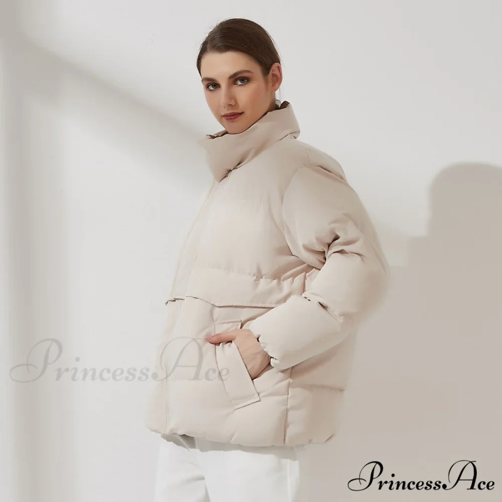 Parka Solid Warm Outwear Coat - Image 2