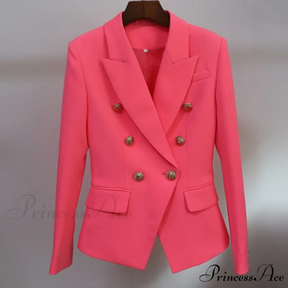 Lion Buttons Double Breasted Blazer - Image 3