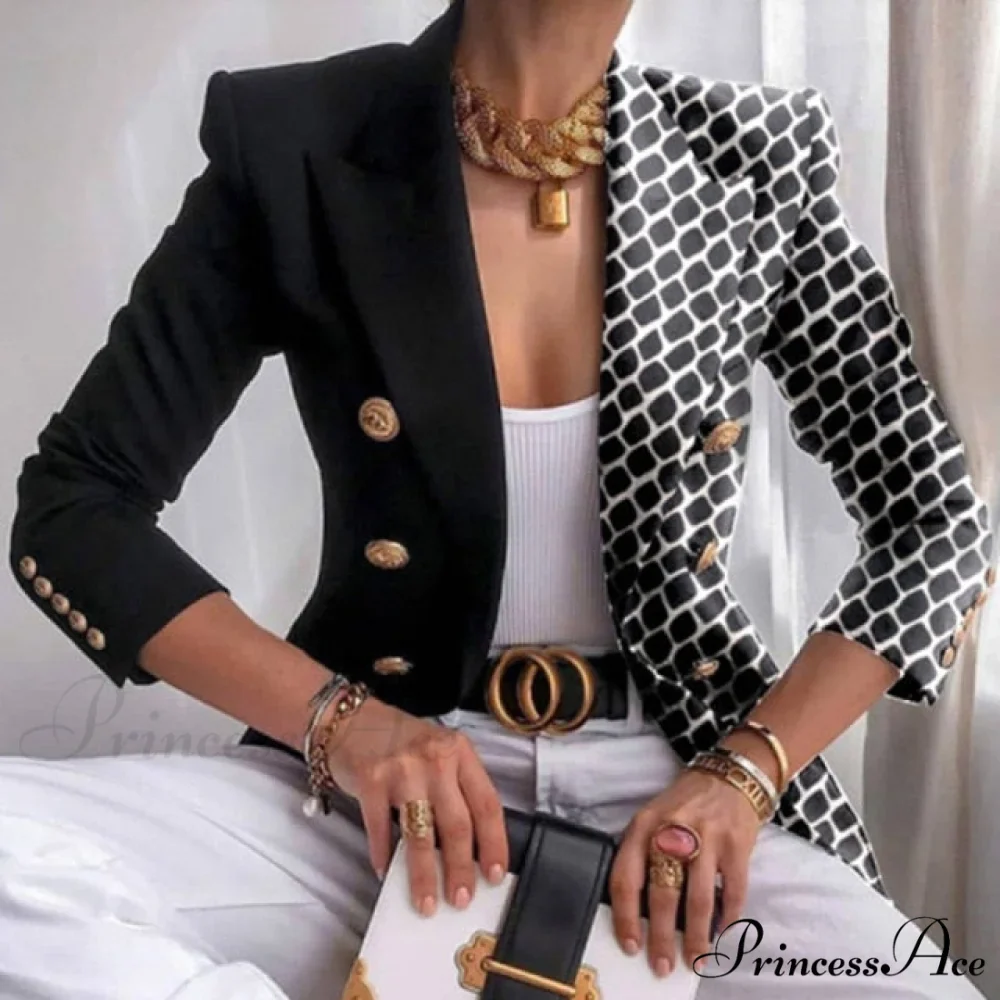 Elegant Office Lady Double Breasted Blazers - Image 2